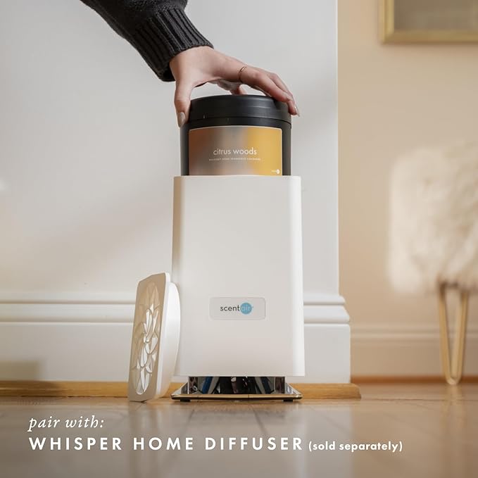 ScentAir Whisper Home Monthly Plug-in Refill, Fragrance Cartridge for Home and Office, Amazon Exclusive, Citrus Woods