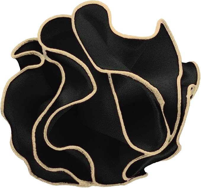 Premium Pre-Folded Four-Point Suit Pocket Square for Men with Sewn Pocket Fold