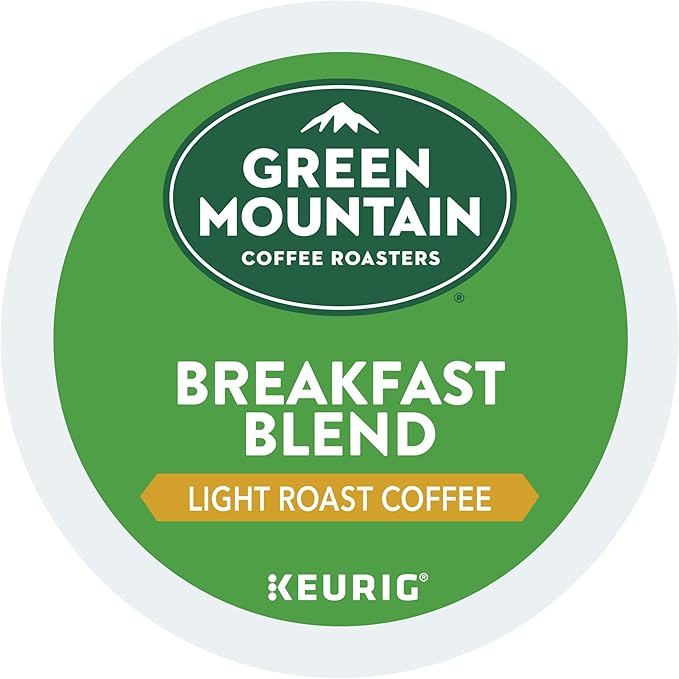 Green Mountain Coffee Roasters Breakfast Blend Single-Serve Keurig K-Cup Pods, Light Roast Coffee, 72 Count