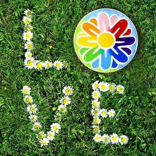 Creative Roots Mosaic Flower Garden Stepping Stone Kit, Includes 7-Inch Ceramic Stone & 6 Vibrant Paints, DIY Stepping Stone Kit for Kids Ages 6+ - Image 3