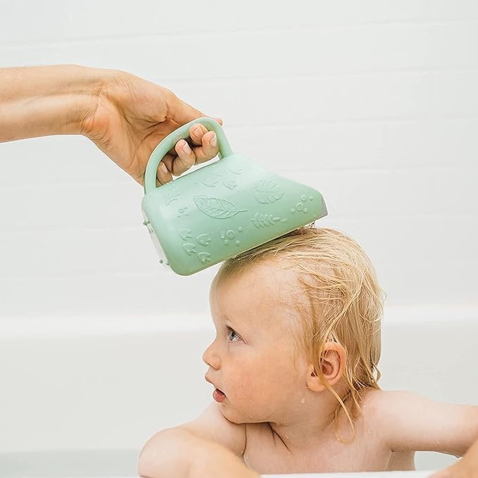 Dr. Brown's CleanUp Dino-Pour Bath Rinse Cup, 0m+ with Dr. Brown's CleanUp Float & Hatch Dino Eggs Nesting Bath Toy, 6m+, BPA Free, Certified Plastic Neutral