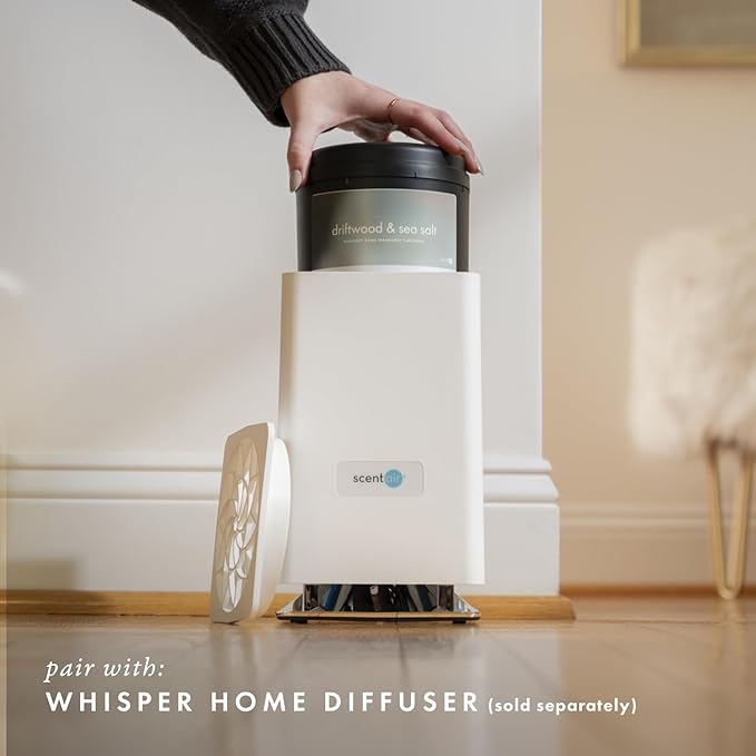 ScentAir Whisper Home Monthly Plug-in Refill, Fragrance Cartridge for Home and Office, Amazon Exclusive, Driftwood & Sea Salt
