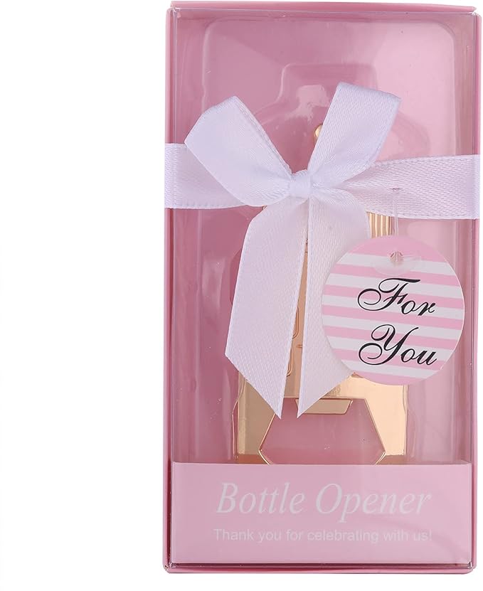Set of 24 Bottle Opener Baby Shower Favor For Guest,Cute Poppin Bottle Shaped Bottle Opener Favors for Baby Shower Souvenir Supplies and Decorations For Boy or Girl (New Pink, 24)
