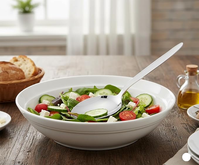 Chef Kunz Spoon | 9 inch 2.5 Tbsp18/10 Stainless Steel Serving Spoon | Basting Quenelle Cooking Plating Dinner Chef Spoons