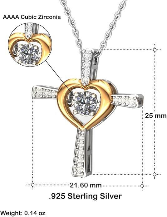 Mother of the Groom Gifts from Bride (.925) Stirling Silver Cross Necklace, Gift for Moms on Wedding Day Card and Jewelry, Mother in Law Wedding Gift from Bride