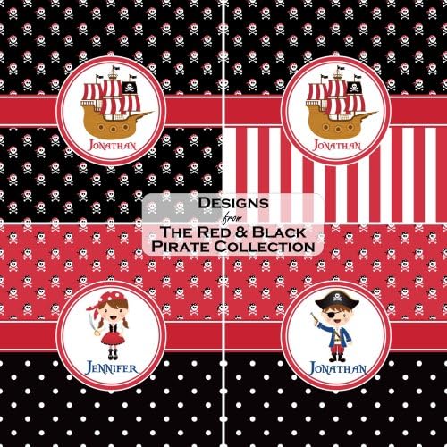 RNK Shops Personalized Pirate Waste Basket - Double Sided (White) - Image 5
