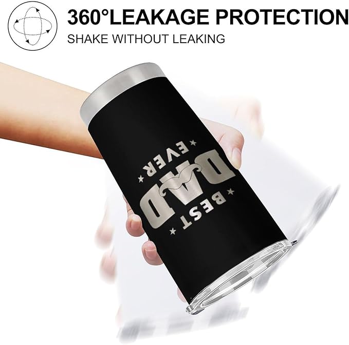 Best Dad Ever Tumbler for Men, 20 oz Stainless Steel Insulated Coffee Cup Double Wall Travel Mug with Lid, Dad Gifts for Father's Day Birthday