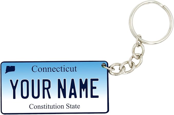 License Plate Keychain - Personalized - All States Multicolor
