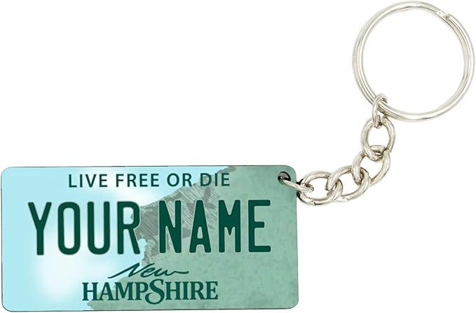 License Plate Keychain - Personalized - All States Multicolor