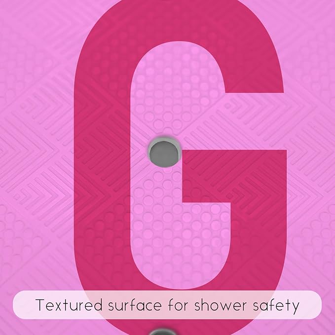 Bathtub Mat Non Slip, Get Naked Square Bath tub Mat Shower Floor Mat with Suction Cups for Adults Kids Elderly 21 X 21 Inch