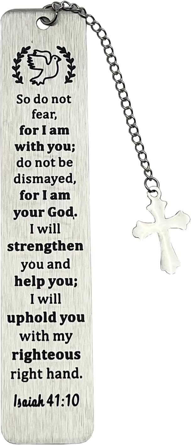 Christian Bookmark Gifts for Women Girls Boys, Inspirational Religious Book Mark Markers Faith (So Don't Fear for I am with You)