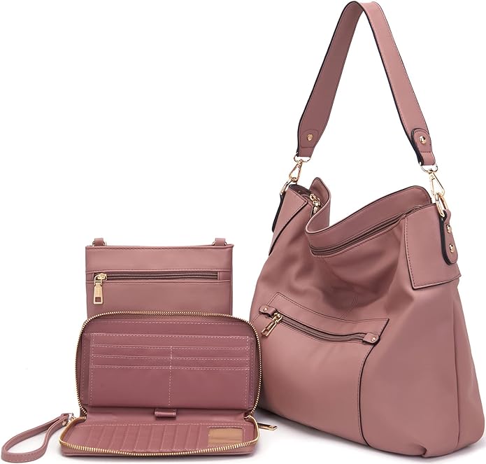 Large Crossbody Bags Ladies Shoulder Handbags Purse and Wallet Set for Women Totes Hobo Purses