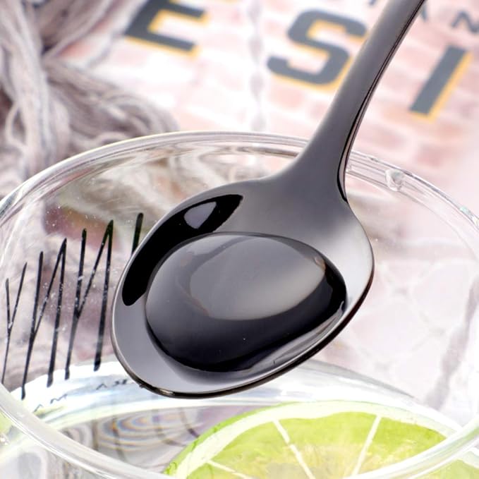 Buyer Star Long Handle Iced Tea Spoons Set of 6, 8 inch 18/10 Coffee Spoon Sets for Mixing, Cocktail Stirring, Tea, Coffee, Milkshake, Cold Drink