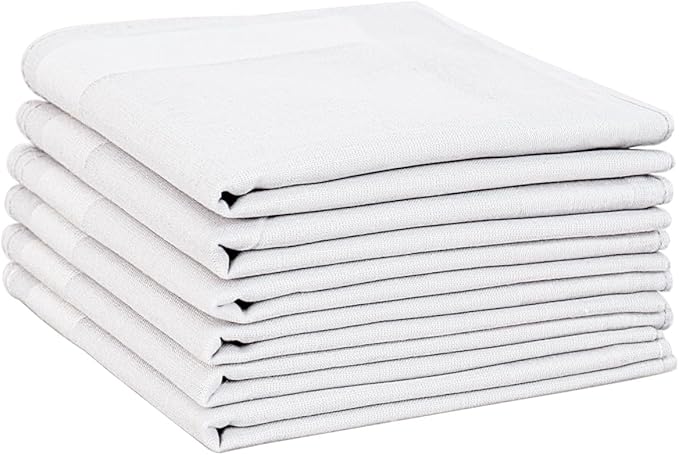 Bycc Bynn Men's Handkerchiefs Soft Cotton Solid Colour Classic Hankie