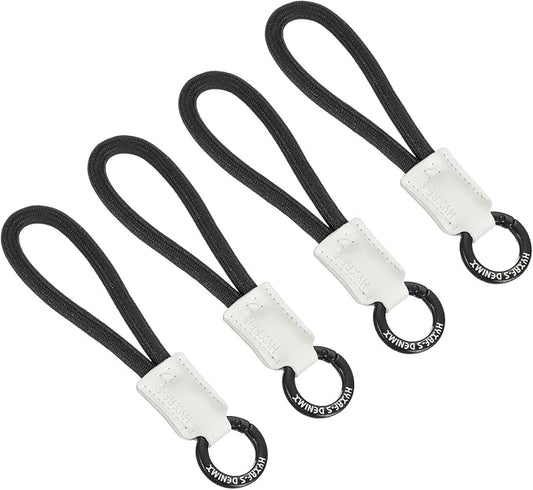 PATIKIL Handmade Cowhide Key Chain,Stylish Bag Pendant Leather Car Key Lanyard Mobile Phone Keychain Accessories, 4 Pack