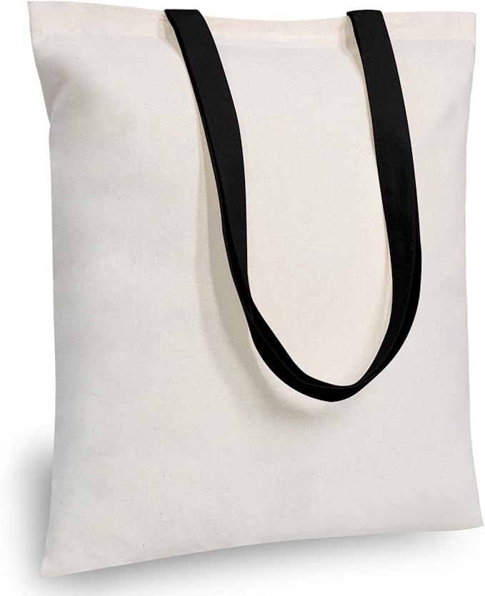 TOPDesign 24-Pack Economical Cotton Tote Bag, Lightweight Medium Reusable Grocery Shopping Cloth Bags, Suitable for DIY, Advertising, Promotion, Gift, Activity