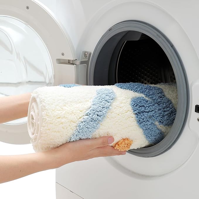 Ankah Get Naked Bath Mats, Rude Swear Words Unique Funky Cute Bathroom Rugs, Non Slip Rubber Backed Machine Washable, Cool Shag Absorbent Bath Rug for You Home, 17.32" x 29.92" (Clean)