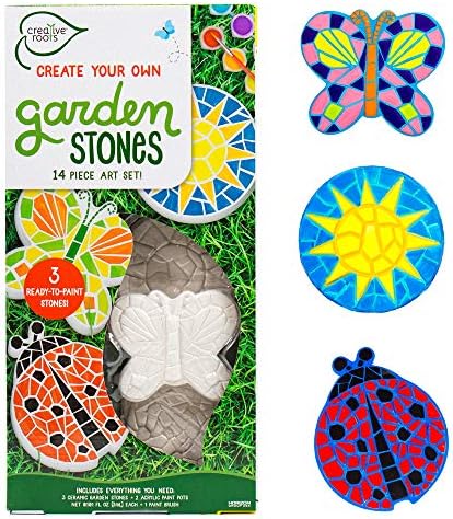 Creative Roots Paint Your Own Stepping Stones, Mini Butterfly, Ladybug, Sun by CreativeRoots