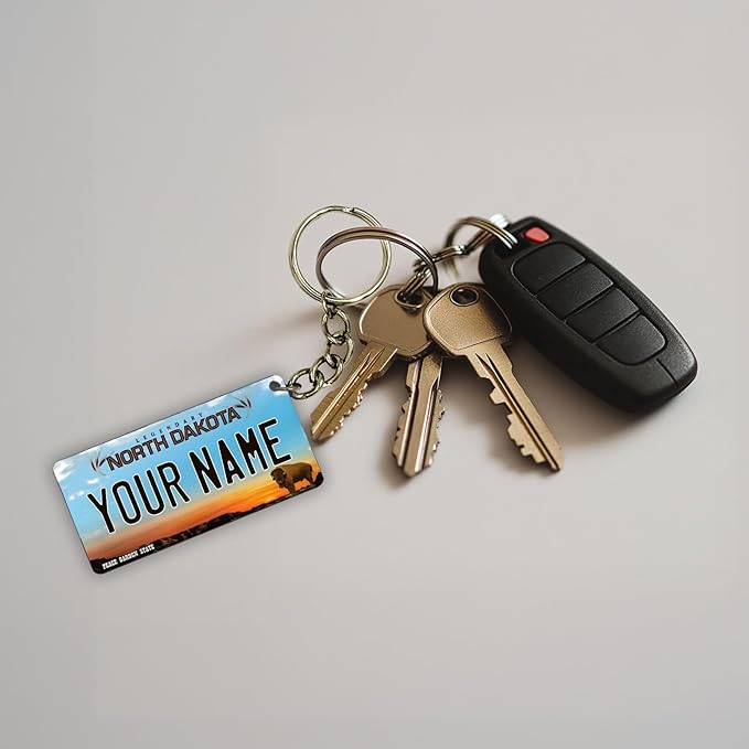 License Plate Keychain - Personalized - All States Multicolor