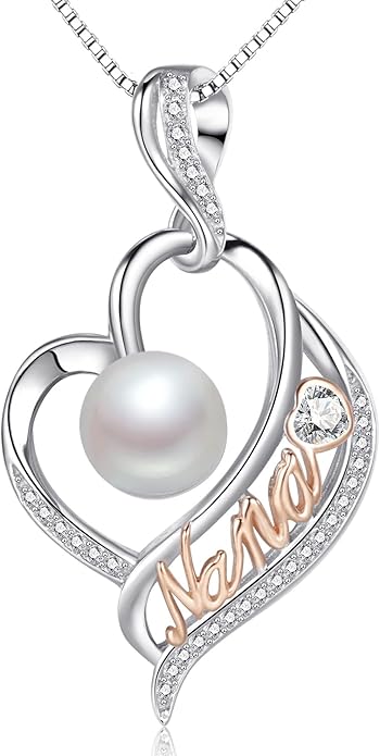 Mothers Day Gifts for Mom -Grandma Mom from Daughter Son, Gifts for Wife Nana Mother Birthday-Christmas Day for Women Her Jewelry Gift, Pearl Necklaces