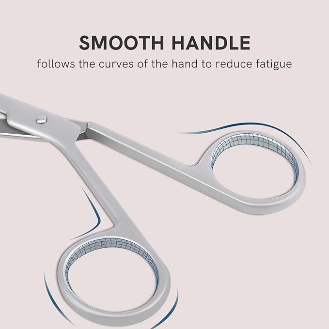 Professional Scissor Tweezers - 3Cr13 Stainless Steel Tweezers with Handles, Larger Grabbing Surface Area, Precision Eyebrow Tweezers for Women and Men Facial Hair