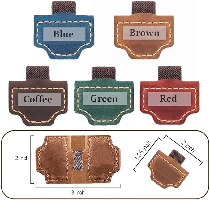 Custom Bookmark with Pen Holder with 26 Letters Personalized Magnetic Leather Book Mark, Customized Name Book Marker Clip with Initial for Men Women, Gifts for Book Lovers, Readers, (Blue, Y)