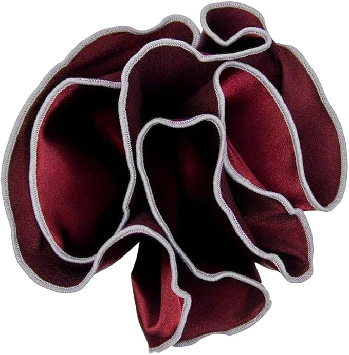 Premium Pre-Folded Four-Point Suit Pocket Square for Men with Sewn Pocket Fold