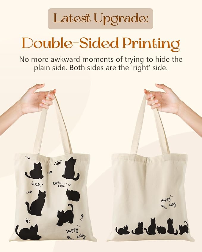 Miss Adola Aesthetic Tote Bag for Girls - with Magnetic Buckle and Zipper Inner Pocket for Women Lady Canvas Cotton Tote Bag