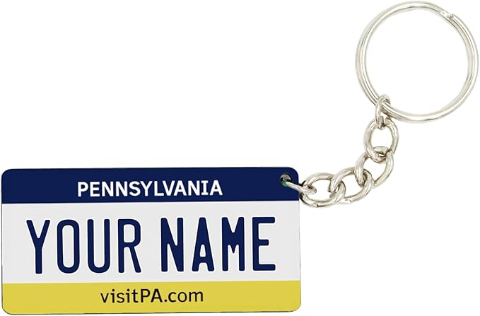 License Plate Keychain - Personalized - All States Multicolor