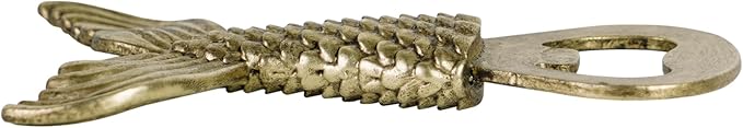 Vintage Fish Tail Beer Bottle Opener Functional Bottle Opening Father's Day Christmas Birthday Gift for Men Husband Father Beer Lovers Funny Metal Decor for Homes Kitchen Man Cave, Gold