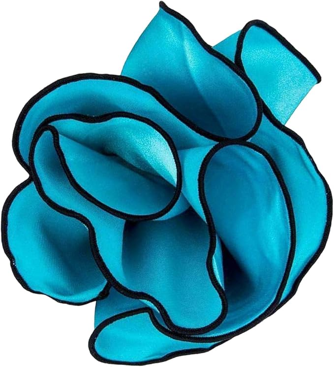 Premium Pre-Folded Four-Point Suit Pocket Square for Men with Sewn Pocket Fold