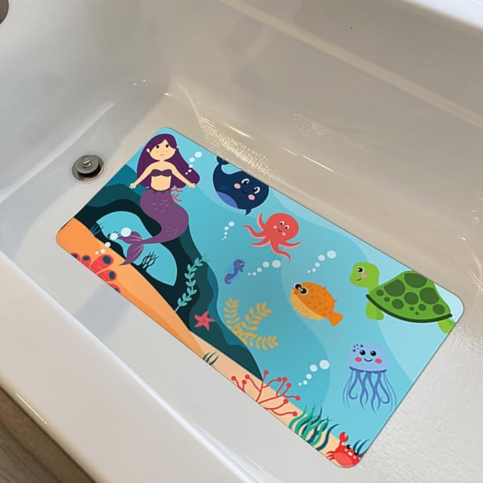 Kahuna Grip™ Non-Slip Peel and Stick Bath & Shower Mat - Ocean Friends (14x27)