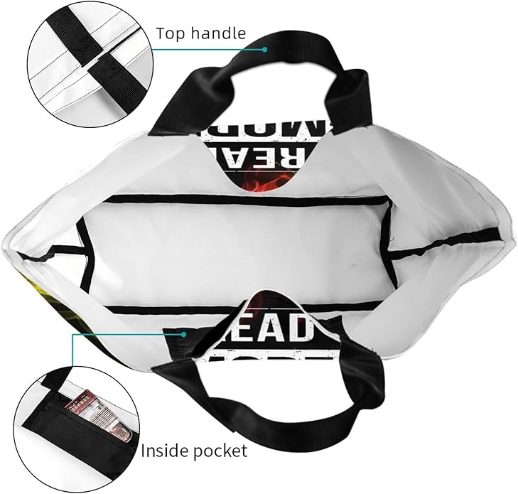 Vintage Read More Books Large Reusable Eco-friendly Shopping Bags Portable Storage Handbag