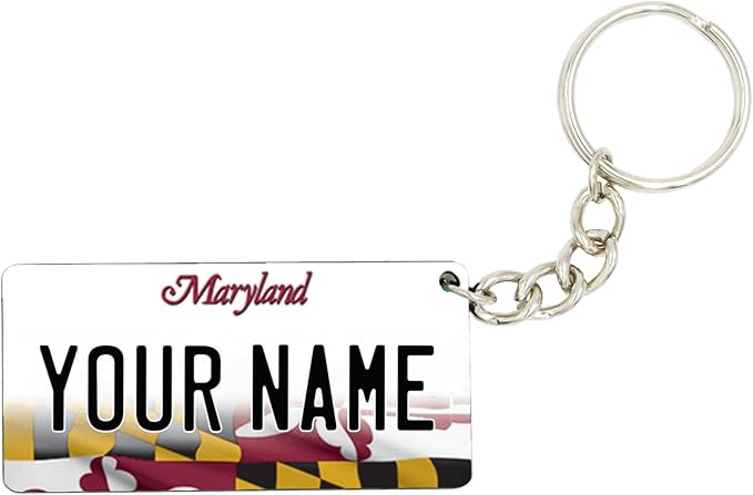 License Plate Keychain - Personalized - All States Multicolor
