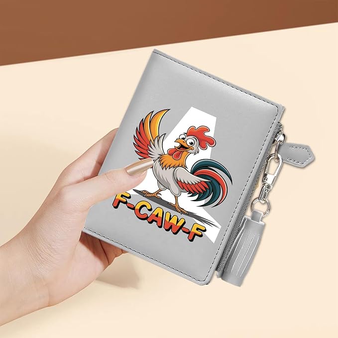 GEEAD Custom Design Small Wallets for Women Bifold Slim Coin Purse Zipper ID Card Holder for Christmas