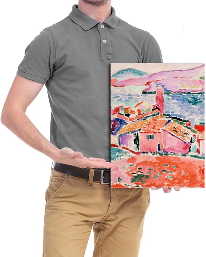 Wieco Art Canvas Print Wall Art View of Collioure 1905 by Henri Mattise Abstract Colorful Art Matisse Posters Canvas Prints for Wall and Home Office Decorations