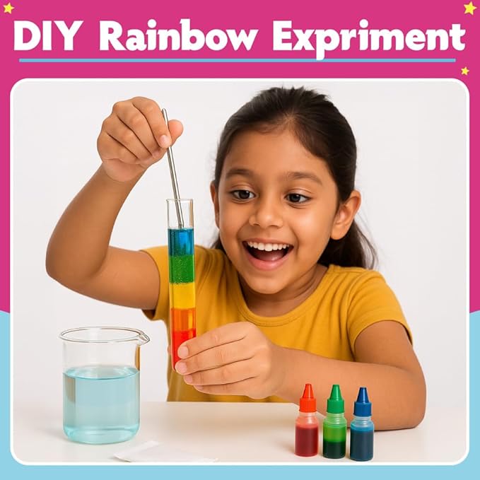 50+ Experiments Science Kit for Girls, Includes DIY Nail Art, Personalised Jewellery, Lip Balm, Frozen Wonderland | Birthday Gift for Girls, Educational Toy for Kids - Curious Junior