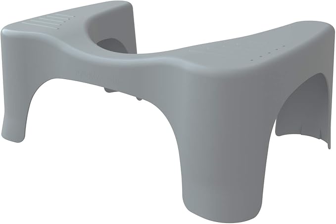 Squatty Potty The Original Bathroom Toilet Stool, Curve Lightweight with Sleek and Modern Design, Gray, 7"