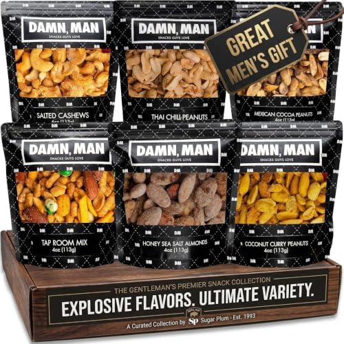 Gift Baskets for Men – Gourmet Nuts Gift Basket, Birthday Gift for Dad, Husband & Adults, Roasted Snack Box Variety, Fathers Day Gift by AboutUs