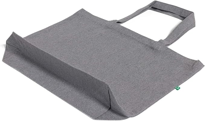 Large Recycled Cotton Canvas Tote Bag with Gusset – 12 Pcs Reusable Bag with Shoulder Straps, Canvas Tote Bags Bulk
