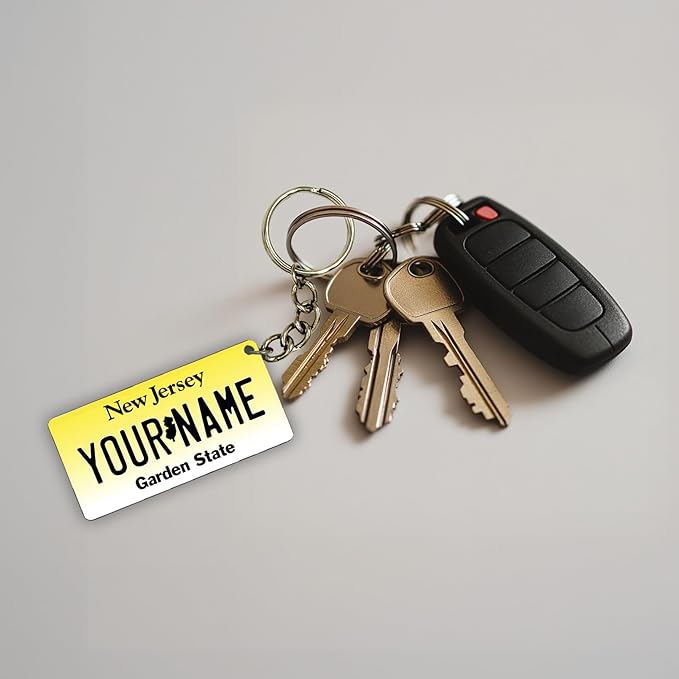 License Plate Keychain - Personalized - All States Multicolor