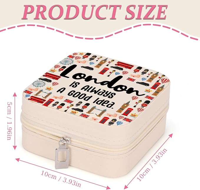 London Travel Gift London Lover Gifts London City Skyline London Themed Gifts for London Traveller Women Friends Sister London Bachelorette Trip Gift Travel Jewelry Case