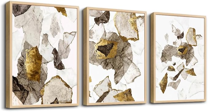 Framed Wall Art For Living Room Family Wall Decor For Bedroom Fashion Kitchen Wall Pictures Artwork Office Decor Print Abstract Painting Modern Bathroom Home Decorations (Natural Wood Framed)