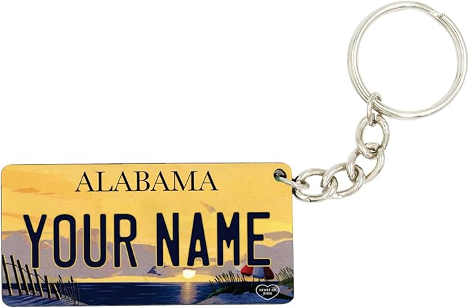 License Plate Keychain - Personalized - All States Multicolor