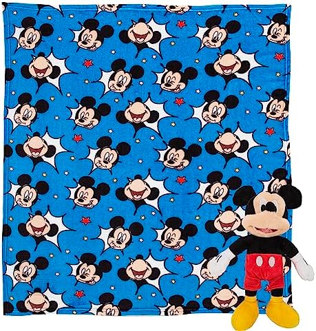Northwest Mickey Mouse Comic Pop Character Hugger Pillow & Silk Touch Throw Blanket Set, 40" x 50" by Northwest
