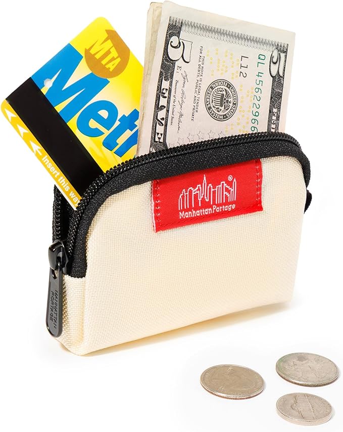 Manhattan Portage Coin Purse With Zipper Closure Pouch Eclectic Colors Credit Card ID Card Jewelry Keys Water Resistant Gift 1000D CORDURA® Everyday Carry