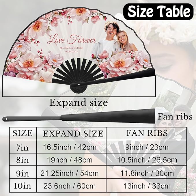 Custom Wedding Fans Personalized Fans for Line Dancing Folding Popping Fans for Wedding Dancing Concert Cosplay Party