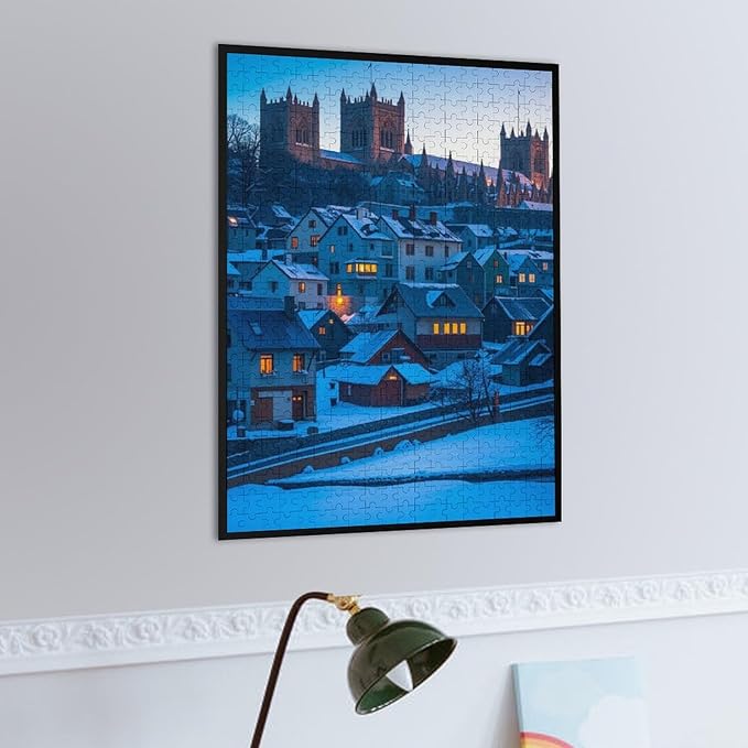 Adult Wooden Puzzle 500 Pieces - Durham Castle and Cathedral Theme Jigsaw Puzzles， Exquisite Art Design，for Puzzles Challengers and Enthusiasts，Puzzle Games for Children and Adults