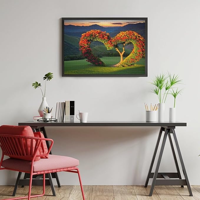 Wooden Puzzle - Tree of Love Wooden Puzzles for Adults 1000 Pieces Challenge Puzzles，Educational Games，Family Puzzles，Unique Gifts for Wall Art ，Funny Puzzles
