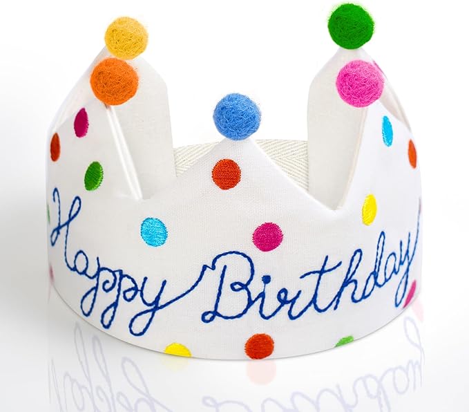 Personalized Hand Embroidered Crown, Customed Birthday Crowns for Kids Birthdays Party, Fit All Ages